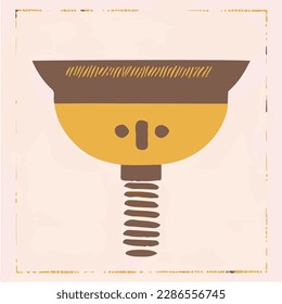 an illustration of a face with a smile on it