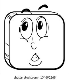 Illustration eines Gesichtes auf weißem Hintergrund
