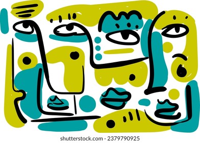 illustration of a face with surreal elements.