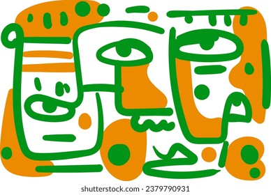 illustration of a face with surreal elements.