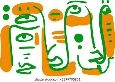 illustration of a face with surreal elements.