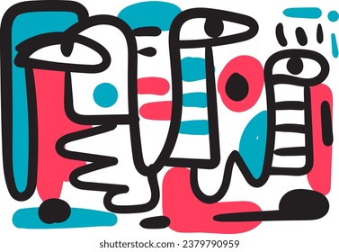 illustration of a face with surreal elements.