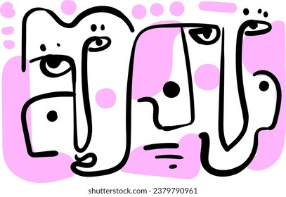 illustration of a face with surreal elements.