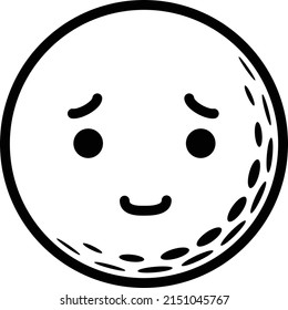 It Is An Illustration Of A Face That Was Troubled By The Bitter Smile Of A Golf Ball.