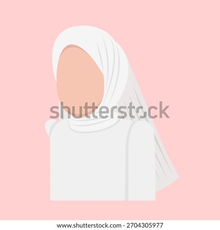 Illustration Of Faceless Muslim Bride 