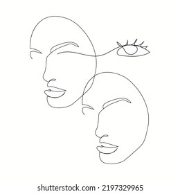 761 One line drawing covered eyes Images, Stock Photos & Vectors ...