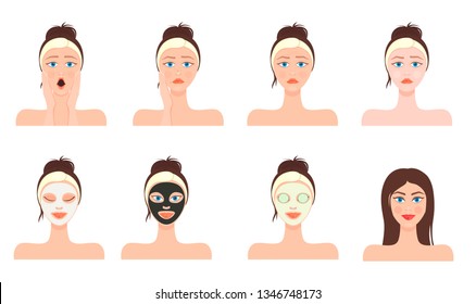 Cartoon facial mask Images, Stock Photos & Vectors | Shutterstock