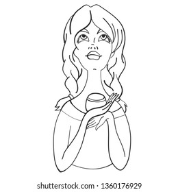 illustration of facial girl