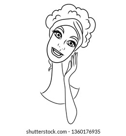 illustration of facial girl