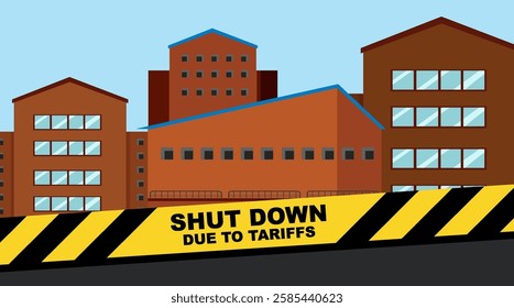 Illustration of factory closure from tariff impact