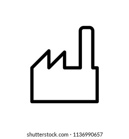 Illustration of factory flat icon.