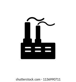 Illustration of factory flat icon.