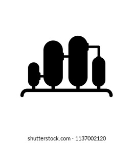 Illustration of factory flat icon.