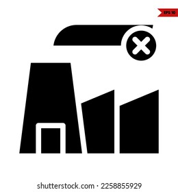 illustration of factory glyph icon