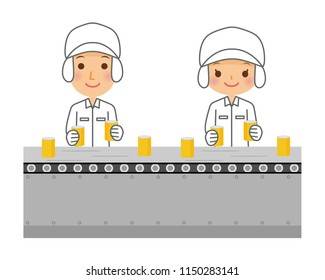 Illustration of factory workers.
