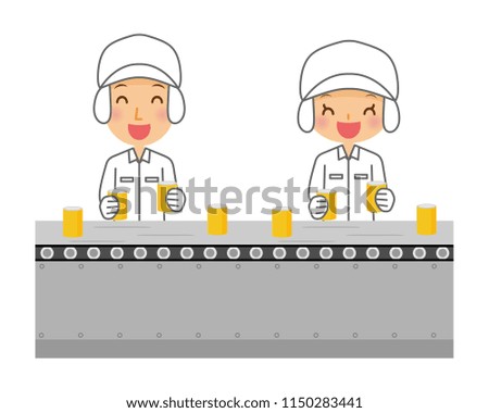 Illustration of factory workers.