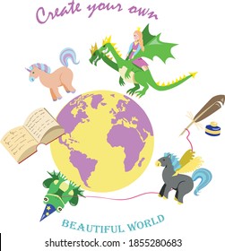 Illustration of fairly tale world
