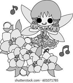 Illustration of the fairy of the flower