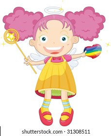illustration of fairy on white