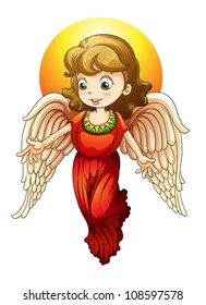 illustration of a fairy on a white background