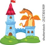 Illustration fairy tale castle vector