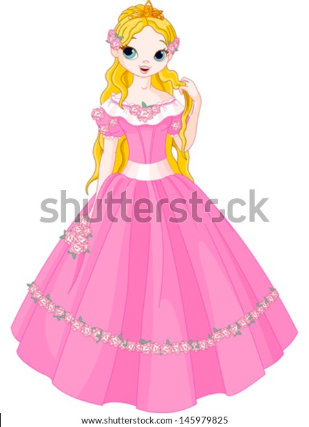 Illustration Fairytale Princess Stock Vector (Royalty Free) 145979825 ...