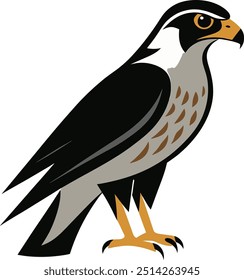 Ilustração falcão pássaro animal design de arte plana