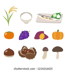 Illustration of fall ingredients.