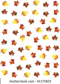 Illustration of fall leaves as a background