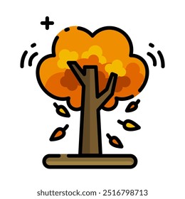 illustration of a fall tree icon
