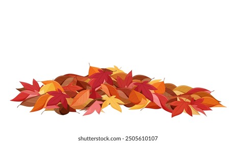 Illustration of fallen autumn leaves