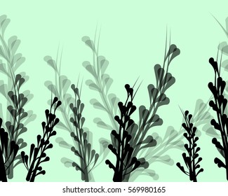 Illustration with falling leaves