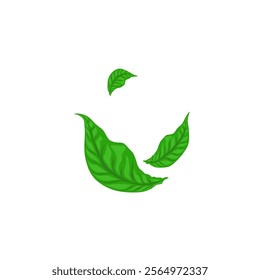 illustration of falling leaves icon without background