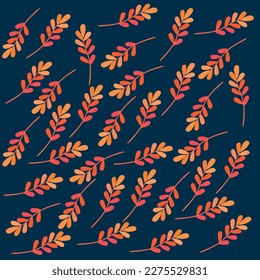 Illustration of falling leaves on a purple background professionally