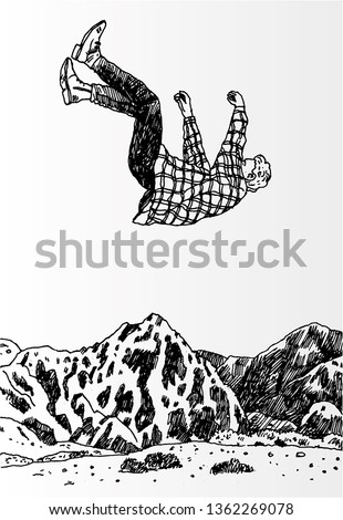 Illustration of Falling Man