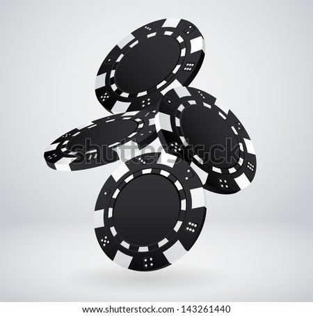 Illustration of Falling Poker Chips