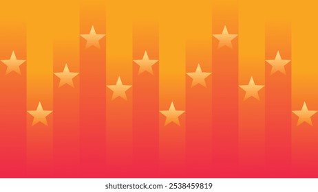 Ilustración de estrellas caídas. Fondo de gradiente creativo.