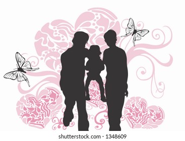 Illustration of a family