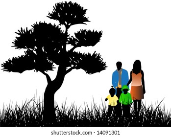 Illustration of family