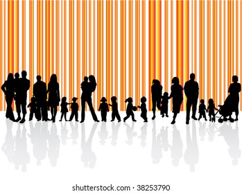 Illustration of family and abstract