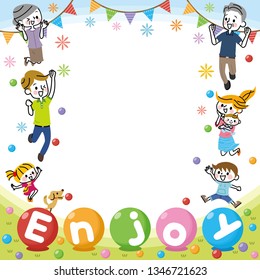 Illustration of a family frame.