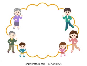 Illustration of family: frame