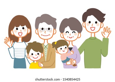 Illustration Of A Family Gathering