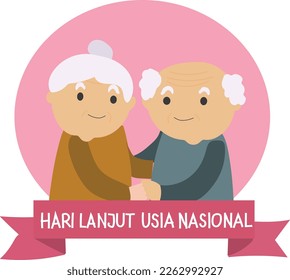 illustration of a family. grandparents day is celebrated every year on 23 July. 
