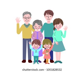 Illustration of family group