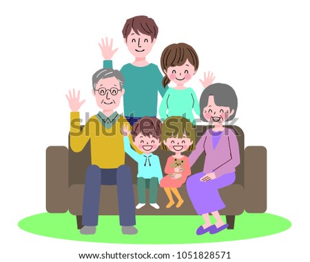Illustration of family group
