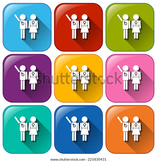 Download Illustration Family Planning Buttons On White Stock Vector (Royalty Free) 225830431