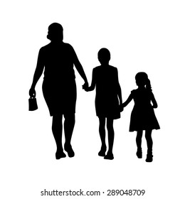 Illustration Of Family - Three Generations Of Women Of Different Ages