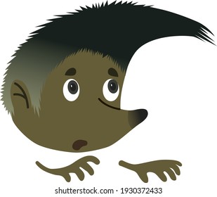 illustration of the famous fairy tale hedgehog in the fog