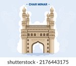 Illustration of Famous Indian monument Charminar